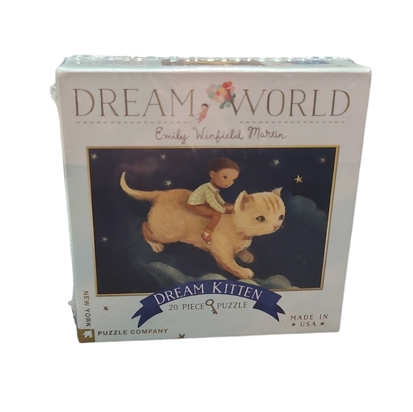 New & Sealed New York Puzzle Company Dream Kitten 20 Piece Mini-Puzzle - Picture 1 of 3